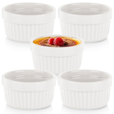 Miseczki do zapiekania kokilki porcelanowe do sosów piekarnika białe 7cm 5-ele EXCELLENT HOUSEWARE 279008
