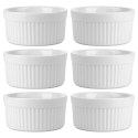 Miseczki kokilki ceramiczne do zapiekania piekarnika białe 260ml 6-ele VILDE 279006