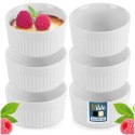 Miseczki kokilki ceramiczne do zapiekania piekarnika białe 260ml 6-ele VILDE 279006