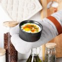 Miseczki kokilki ceramiczne do zapiekania piekarnika czarne 260ml 6-ele VILDE 279005