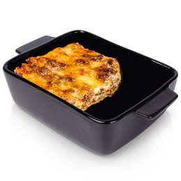 Naczynie żaroodporne ceramiczne czarne prostokątne 21.5x14x6cm 800ml VILDE 279907