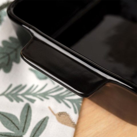 Naczynie żaroodporne ceramiczne czarne prostokątne 21.5x14x6cm 800ml VILDE 279907