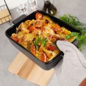 Naczynie żaroodporne ceramiczne czarne prostokątne duże 27.5x19x6cm 1.5L VILDE 279908