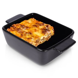 Naczynie żaroodporne ceramiczne czarne prostokątne małe 17.5x11.5x5cm 400ml VILDE 279906