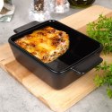 Naczynie żaroodporne ceramiczne czarne prostokątne małe 17.5x11.5x5cm 400ml VILDE 279906