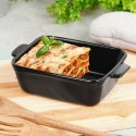 Naczynie żaroodporne do pieczenia ceramiczne czarne prostokątne 350ml VILDE 279013