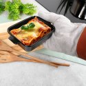 Naczynie żaroodporne do pieczenia ceramiczne czarne prostokątne 350ml VILDE 279013