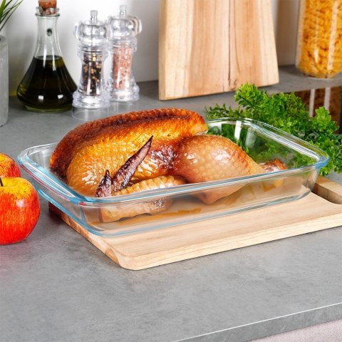 Naczynie żaroodporne szklane do piekarnika zapiekania 34.5x20.5x5cm 2.2L VILDE 259611