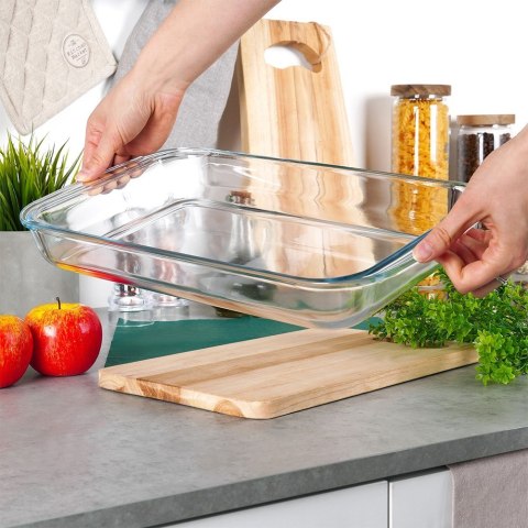 Naczynie żaroodporne szklane do piekarnika zapiekania 39.5x24x5cm 3L VILDE 259612