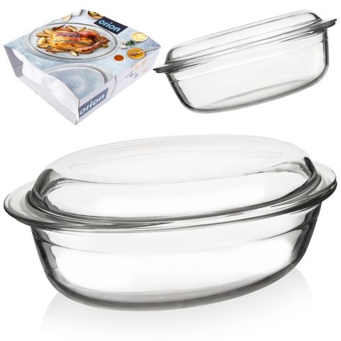 Naczynie żaroodporne szklane z pokrywką 33x20x13 cm 3L ORION 127034