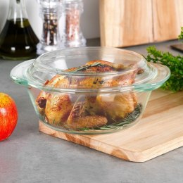 Naczynie żaroodporne z pokrywką szklane do zapiekania 1.4L + 430ml VILDE 259601