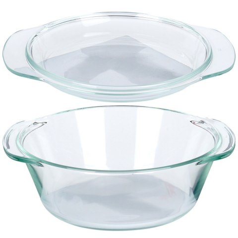 Naczynie żaroodporne z pokrywką szklane do zapiekania 1.4L + 430ml VILDE 259601