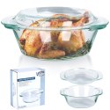 Naczynie żaroodporne z pokrywką szklane do zapiekania 1.4L + 430ml VILDE 259601