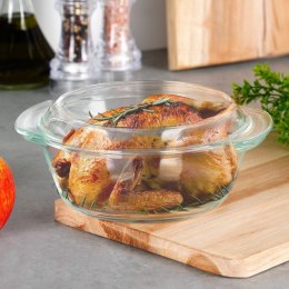 Naczynie żaroodporne z pokrywką szklane do zapiekania 1L + 270ml VILDE 259600