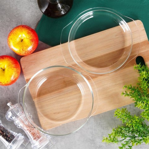 Naczynie żaroodporne z pokrywką szklane do zapiekania 1L + 270ml VILDE 259600