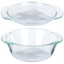 Naczynie żaroodporne z pokrywką szklane do zapiekania 1L + 270ml VILDE 259600