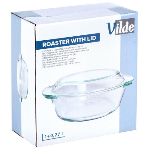 Naczynie żaroodporne z pokrywką szklane do zapiekania 1L + 270ml VILDE 259600