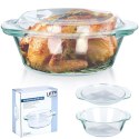 Naczynie żaroodporne z pokrywką szklane do zapiekania 1L + 270ml VILDE 259600