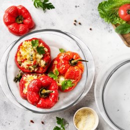 Naczynie żaroodporne z pokrywką szklane do zapiekania 24x20x10cm 1.5L ORION 127032