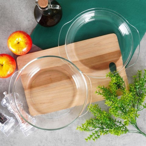 Naczynie żaroodporne z pokrywką szklane do zapiekania 2L + 750ml VILDE 259602