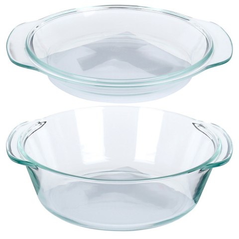 Naczynie żaroodporne z pokrywką szklane do zapiekania 2L + 750ml VILDE 259602