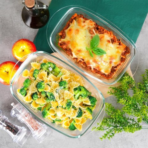 Naczynie żaroodporne z pokrywką szklane do zapiekania 3+1.5L VILDE 259603