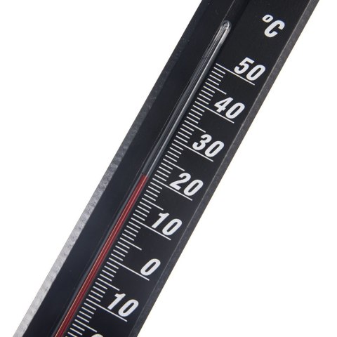 Termometr analogowy zewnętrzny i wewnętrzny drewniany czarny 20cm ORION 830227