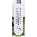 Termometr z higrometrem zewnętrzny i wewnętrzny analogowy biały PROGARDEN 569593
