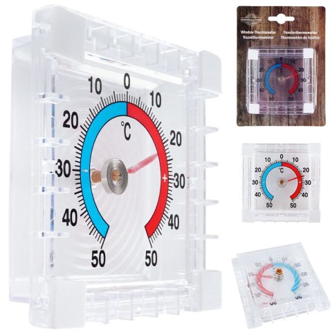 Termometr zewnętrzny okienny na okno samoprzylepny bimetaliczny HIT 569540