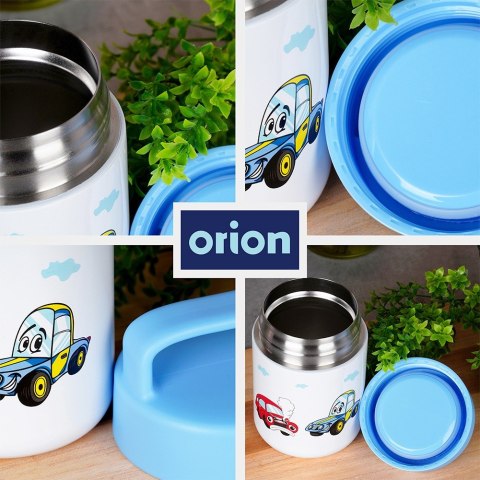 Termos obiadowy stalowy na obiad dla dzieci AUTO 450 ml ORION 125886