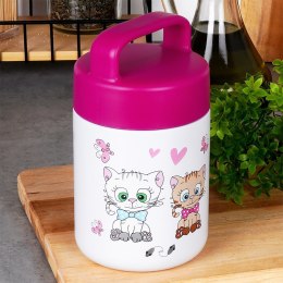 Termos obiadowy stalowy na obiad dla dzieci KOTEK 450 ml ORION 128506