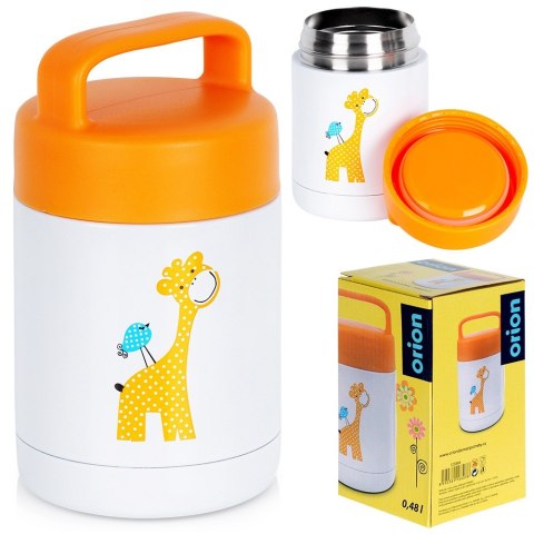 Termos obiadowy stalowy na obiad dla dzieci ŻYRAFA 450 ml ORION 125884