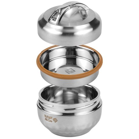 Termos obiadowy stalowy podwójny 600 + 300 ml NAVA 10-261-050