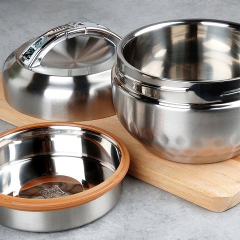 Termos obiadowy stalowy podwójny 600 + 300 ml NAVA 10-261-050