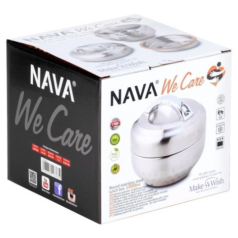 Termos obiadowy stalowy podwójny 600 + 300 ml NAVA 10-261-050