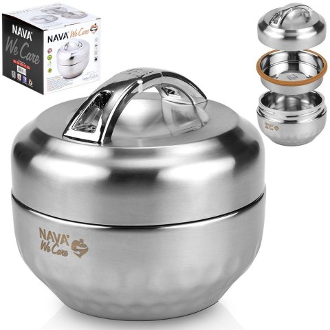 Termos obiadowy stalowy podwójny 600 + 300 ml NAVA 10-261-050