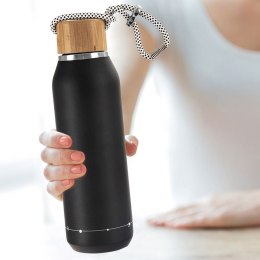 Termos stalowy czarny próżniowy butelka termiczna 580 ml ORION 830636