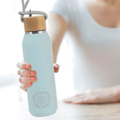 Termos stalowy niebieski próżniowy butelka termiczna 580 ml ORION 830638