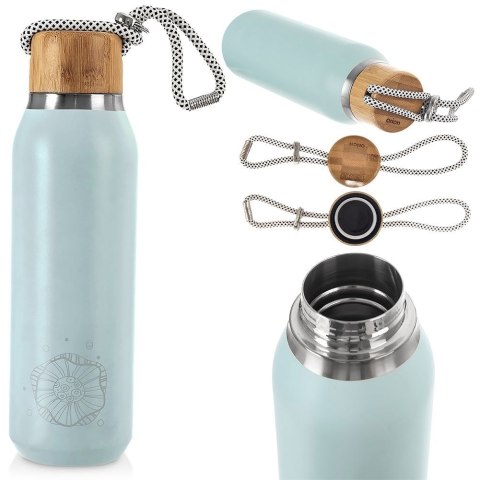 Termos stalowy niebieski próżniowy butelka termiczna 580 ml ORION 830638