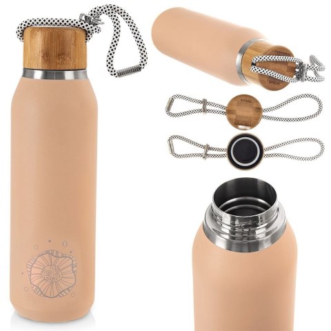 Termos stalowy różowy próżniowy butelka termiczna 580 ml ORION 830637