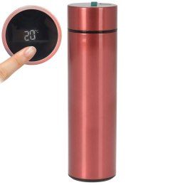 Termos z termometrem inteligentny stalowy czerwony 450 ml ORION 128500