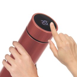 Termos z termometrem inteligentny stalowy czerwony 450 ml ORION 128500