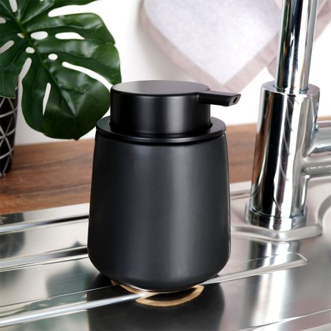 Dozownik do mydła płynu do naczyń na mydło ceramika czarny MAT300ml VILDE 569394
