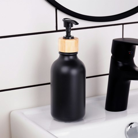 Dozownik do mydła płynu do naczyń na mydło czarny 300ml VILDE 569963