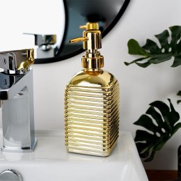Dozownik do mydła płynu do naczyń zlewozmywaka na mydło szklany złoty 450ml VILDE 569395