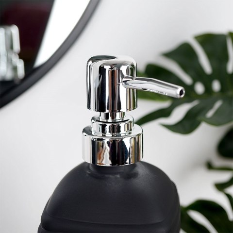 Dozownik do mydła płynu do naczyń zlewozmywaka szklany czarny 450ml VILDE 569396
