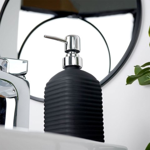 Dozownik do mydła płynu do naczyń zlewozmywaka szklany czarny 450ml VILDE 569396