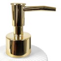 Dozownik do mydła płynu naczyń na mydło ceramiczny biały GOLD 400ml VILDE 569346-B