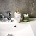 Dozownik do mydła płynu naczyń na mydło ceramiczny biały GOLD 400ml VILDE 569346-B