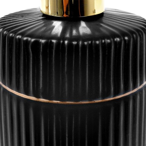 Dozownik do mydła płynu naczyń na mydło ceramiczny czarny GOLD 400ml VILDE 569346-C